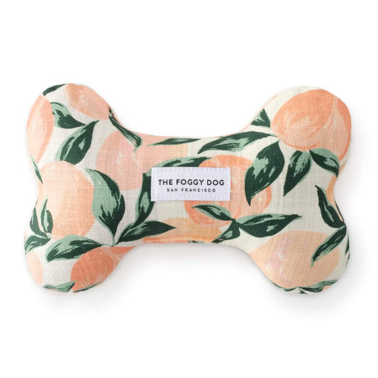 The Foggy Dog Peaches and Cream Bone Dog Toy