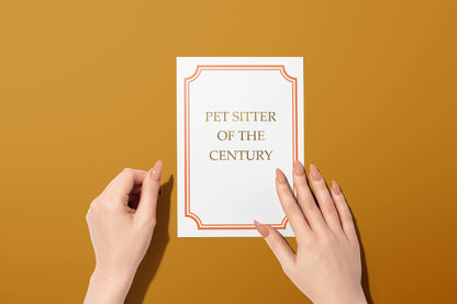 Pet Sitter Thank You Card