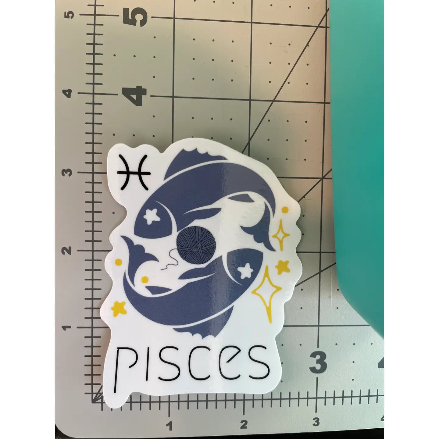 Pisces Zodiac Yarn Vinyl Sticker