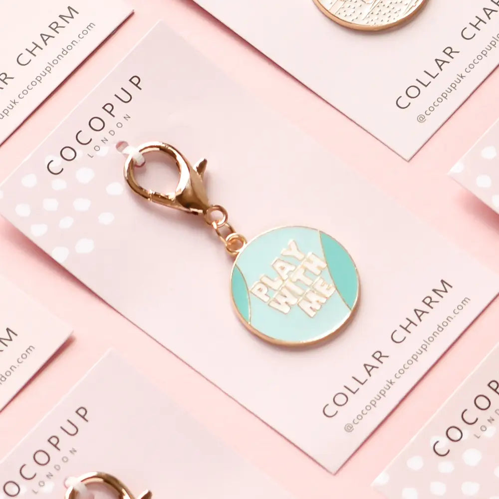 "Play With Me" Tennis Ball Cocopup Collar Charm