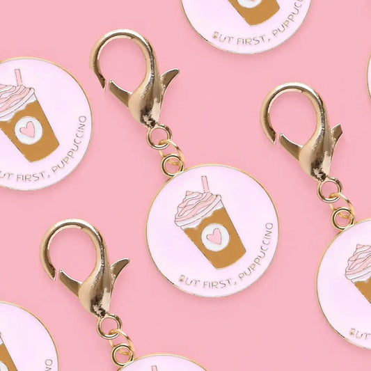 "But First, Pupuccino" Cocopup Collar Charm