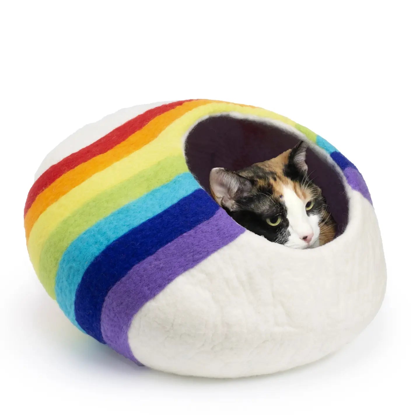 Rainbow Wool Kitty Cave