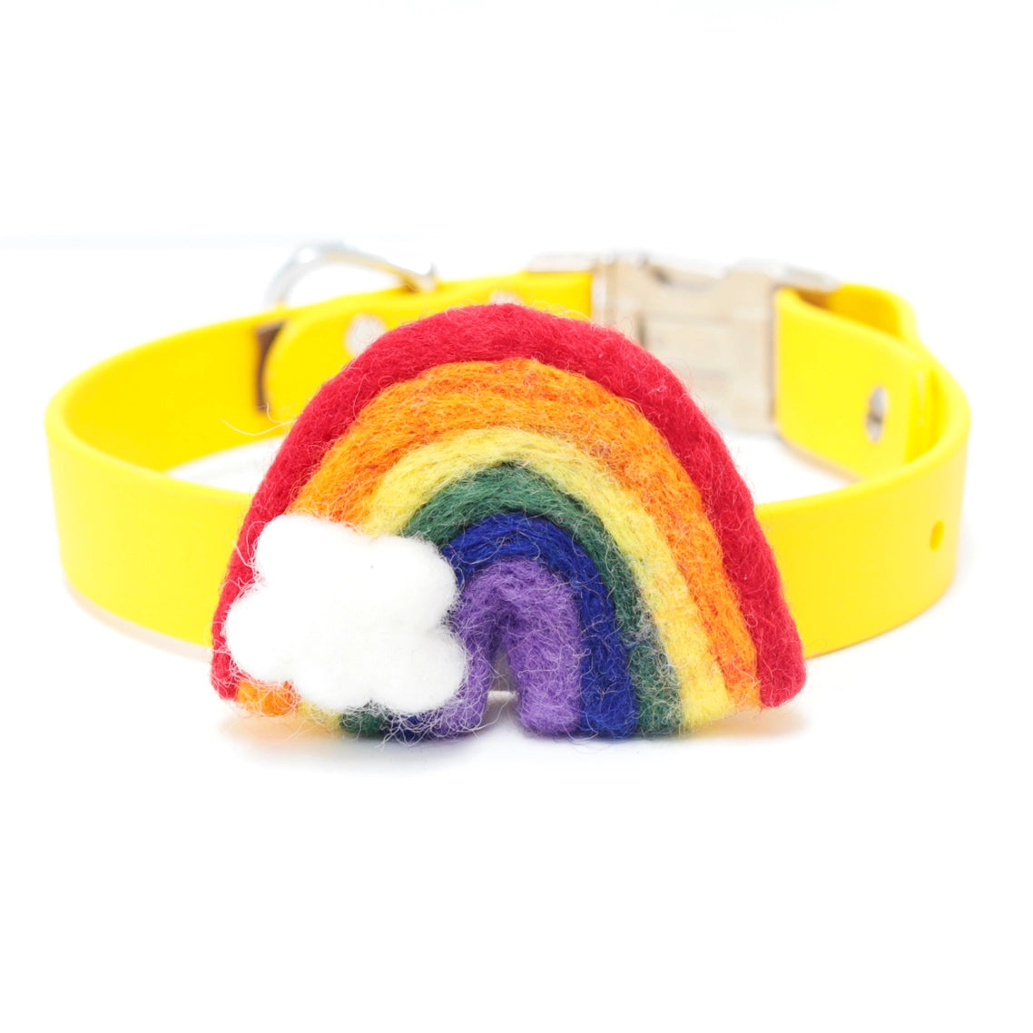 Rainbow Felted Collar Accessory
