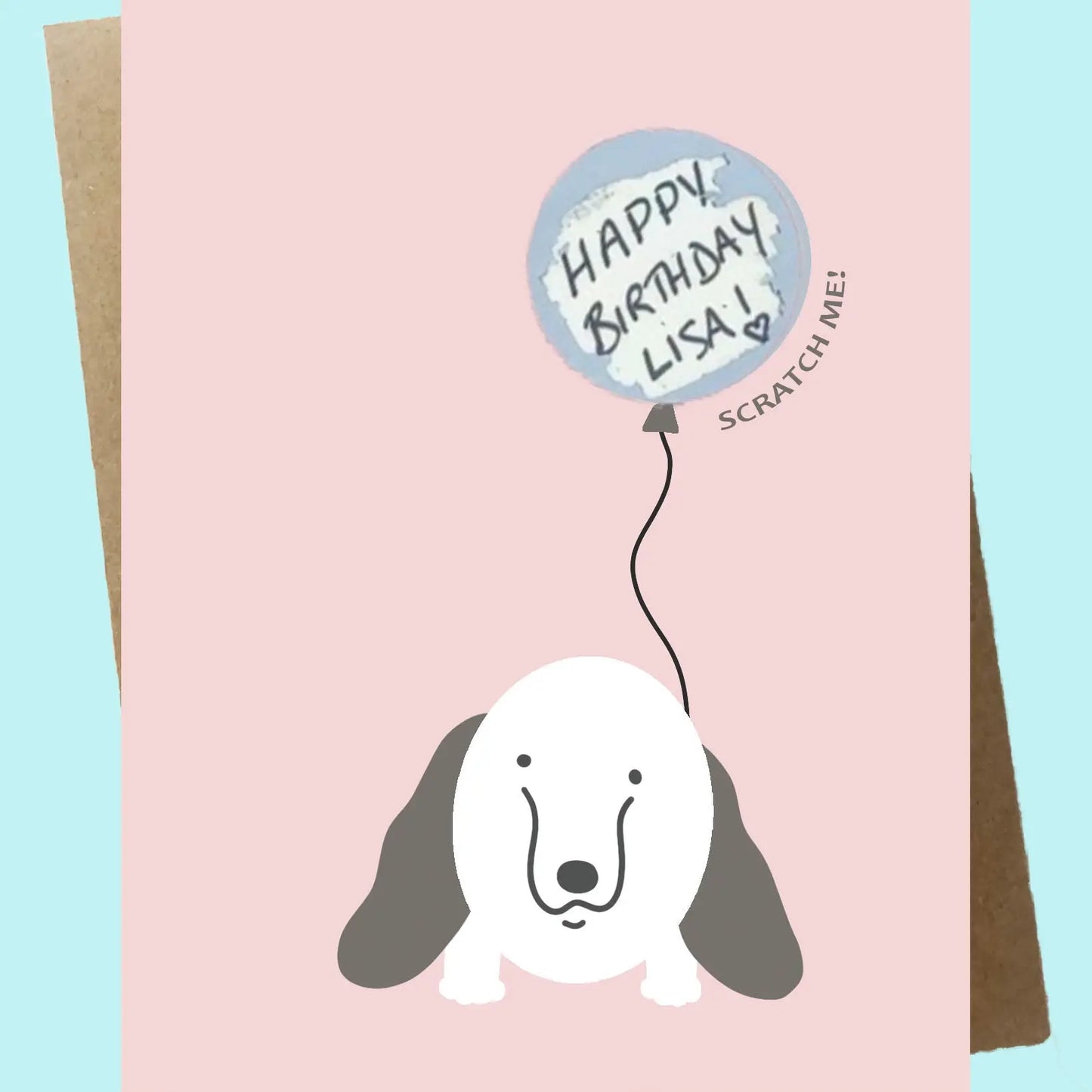 Personalizable Scratch-Off Message Greeting Card