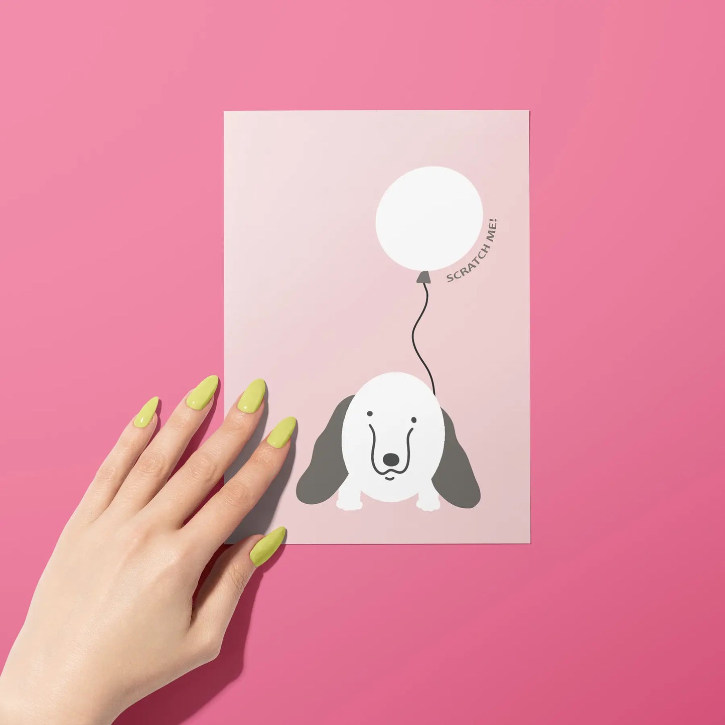 Personalizable Scratch-Off Message Greeting Card