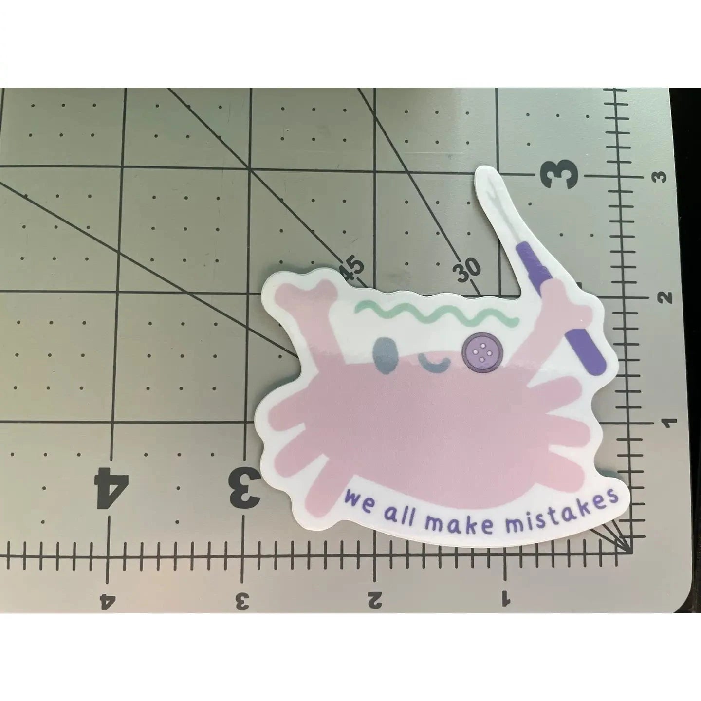 Seam Ripper Crab Vinyl Sticker