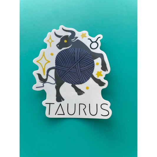 Taurus Zodiac Yarn Vinyl Sticker