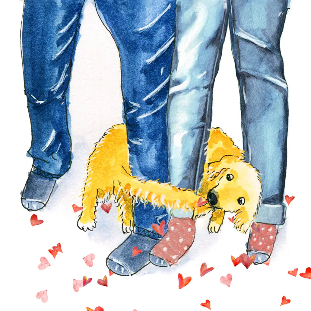 Dog Tied The Knot Wedding Card
