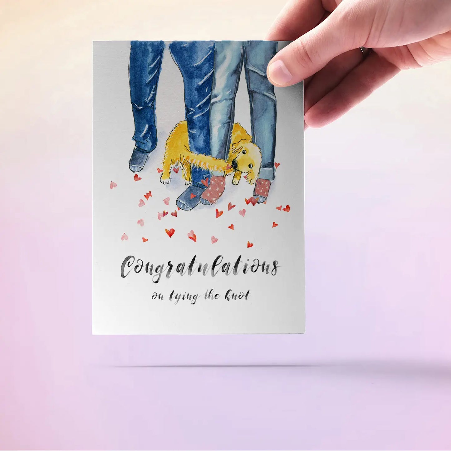 Dog Tied The Knot Wedding Card