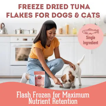 Best Treats in the Tunaverse! Freeze-Dried Tuna Flakes for Cats and Dogs
