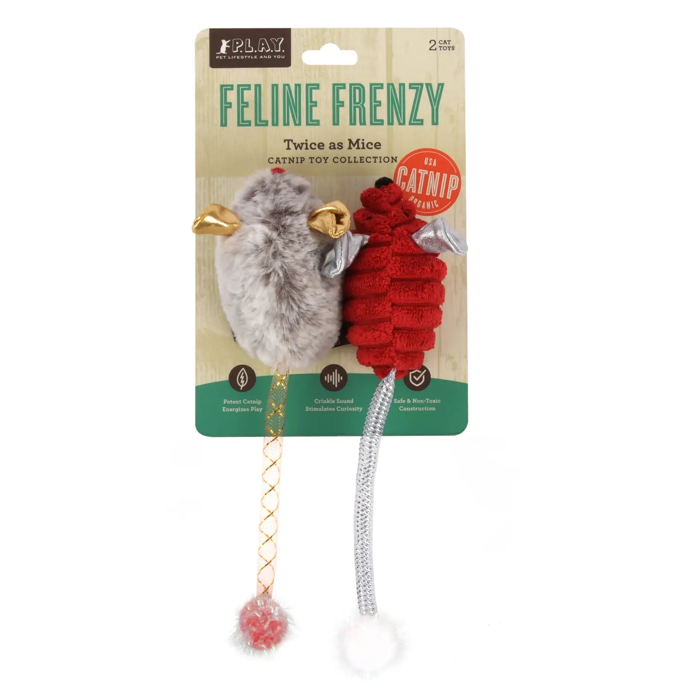 Twice As Mice Holiday Catnip Feline Frenzy Cat Toys