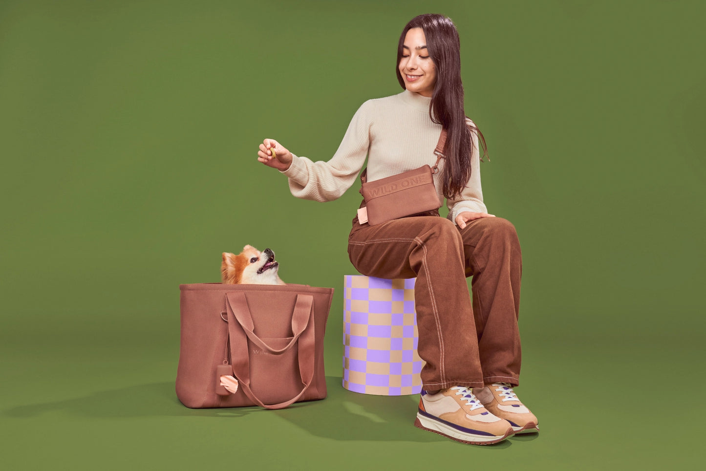 Wild One Eco Dog Carrier Tote in Lilac