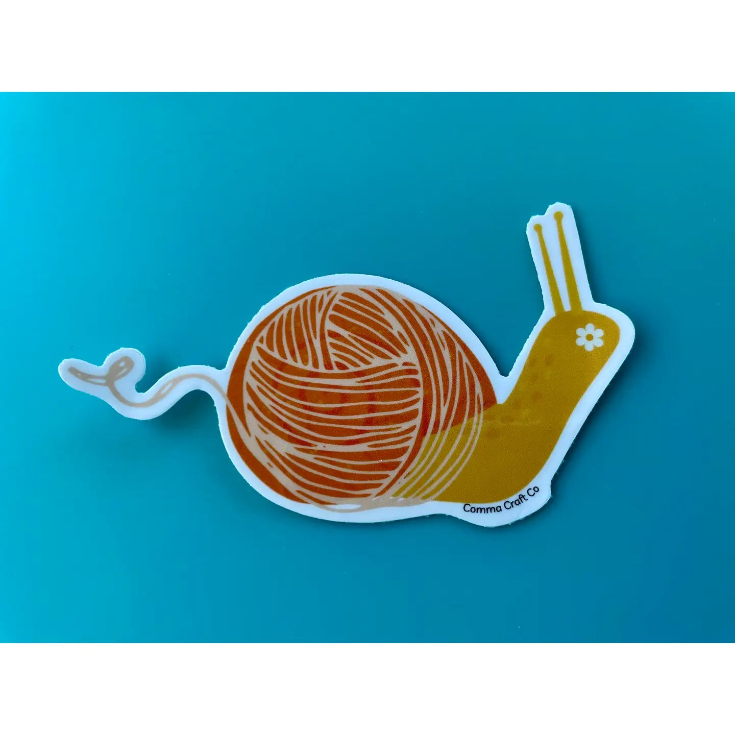 Yarn Snail Vinyl Sticker