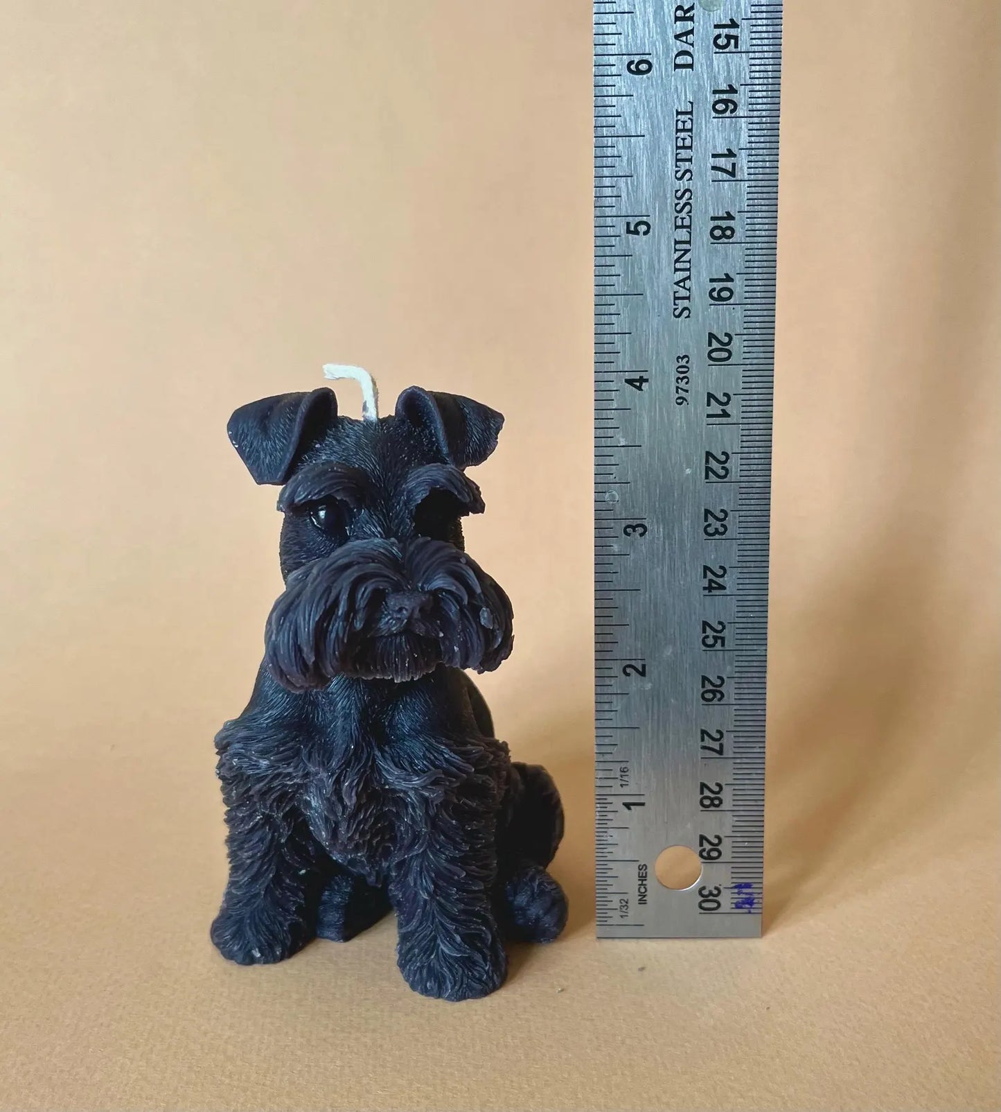 Hand-Poured Schnauzer Dog Candle