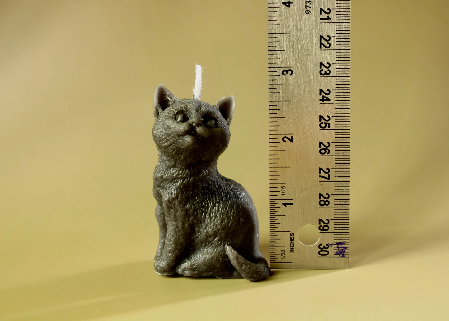 Hand-Poured Little Kitty Cat Candle: Black, Orange, White, and Grey