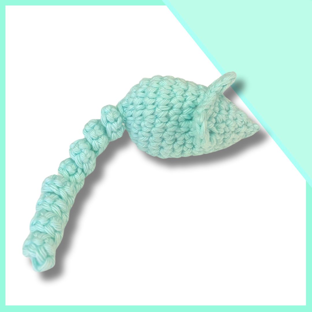 Hand-Crocheted Mouse Catnip Cat Toy (Valentine's Colors)