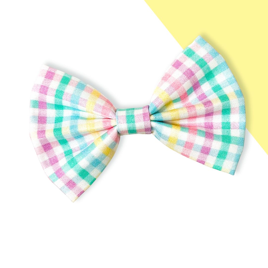April Plaid Pet Bowtie