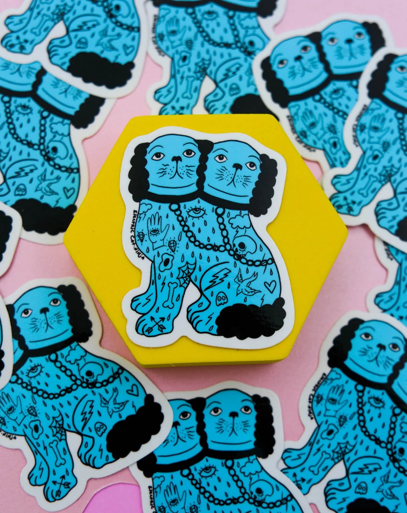 Double-Headed Dog Vinyl Sticker