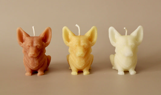 Hand-Poured Corgi Candle