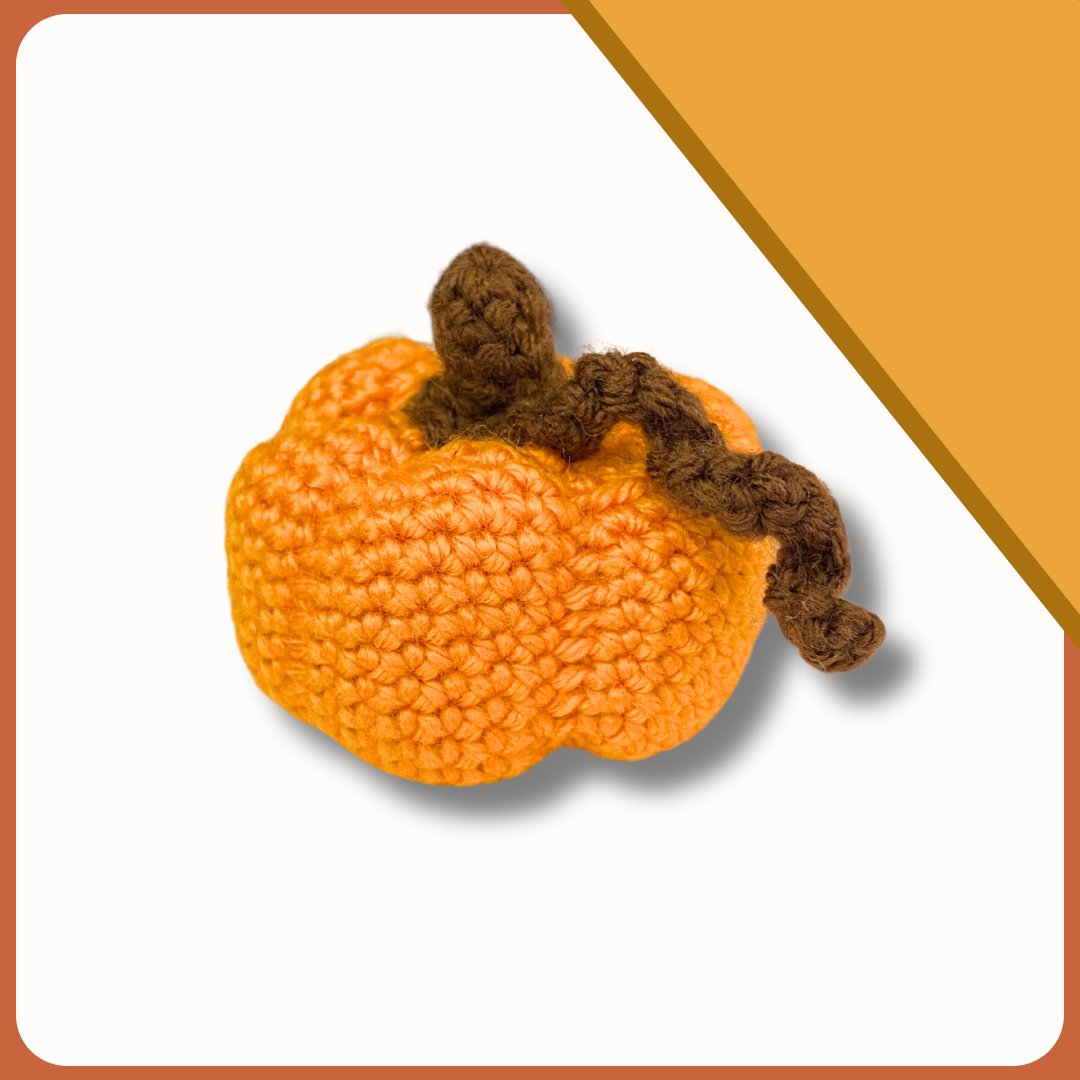 Hand-crocheted Catnip Pumpkin Toy