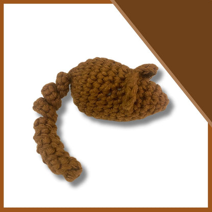 Hand-Crocheted Mouse Catnip Cat Toy