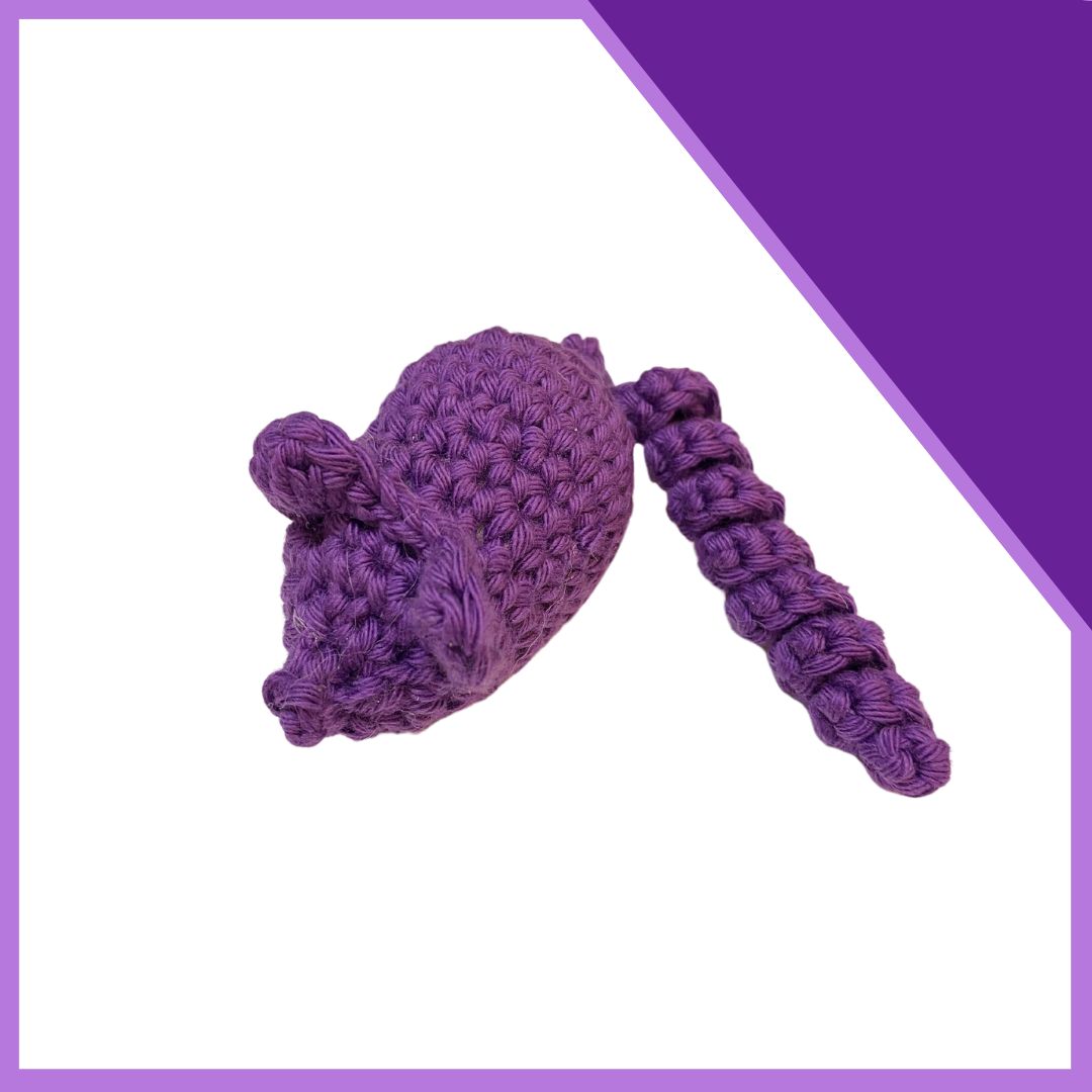 Hand-Crocheted Mouse Catnip Cat Toy