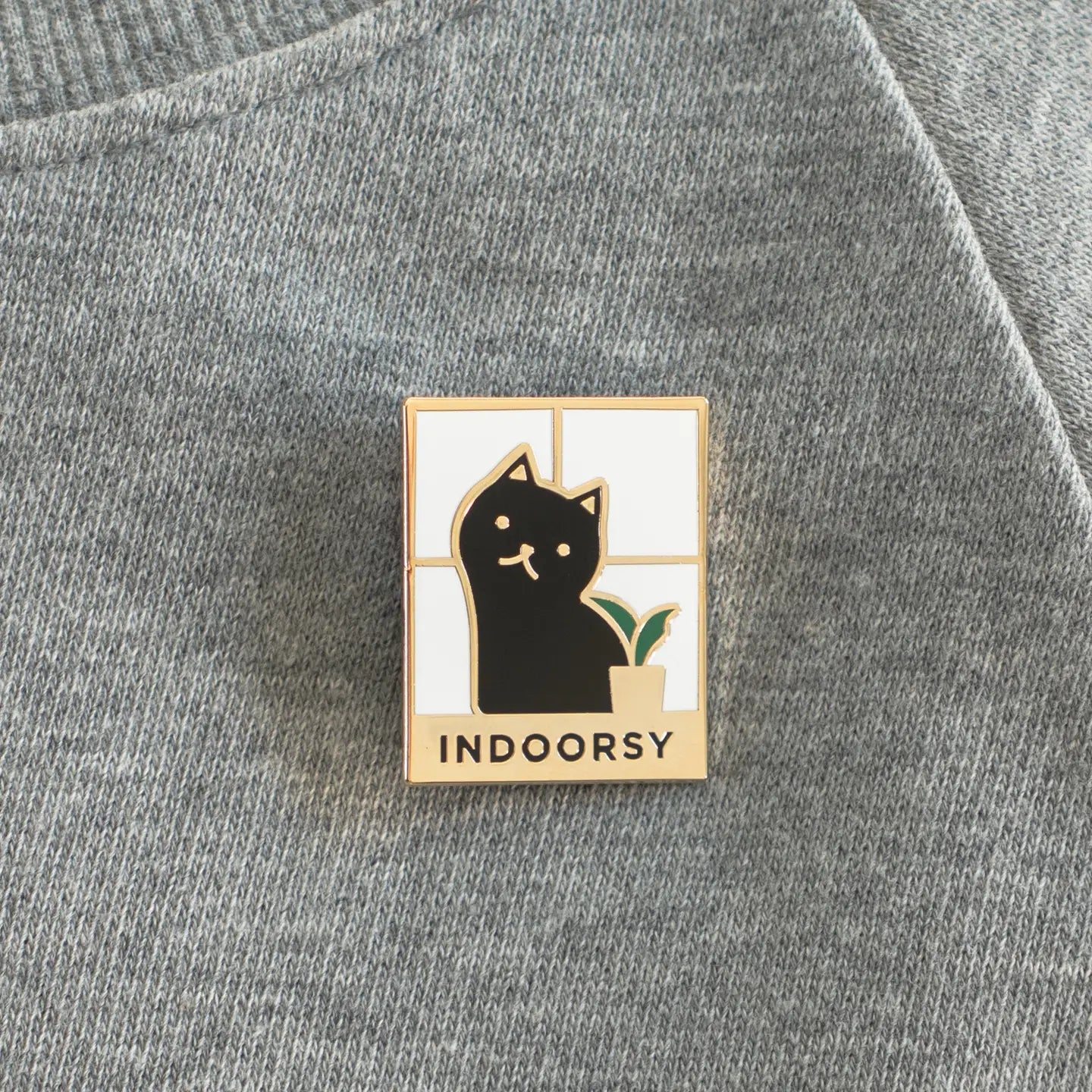 Indoorsy Cat Pin by Everyday Olive