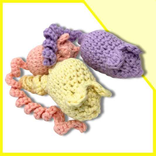 Hand-Crocheted Mouse Catnip Cat Toy