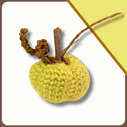 Hand-crocheted Silvervine & Catnip Pumpkin Toy