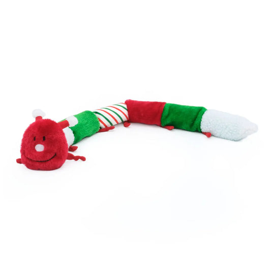 Christmas Caterpillar Squeaky Dog Toy