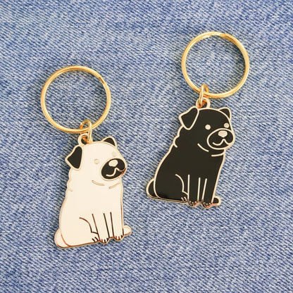 Pug Keychain by Everyday Olive