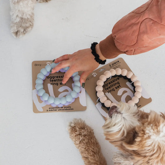 2-Piece Teething Ring for Aggressive Chewers