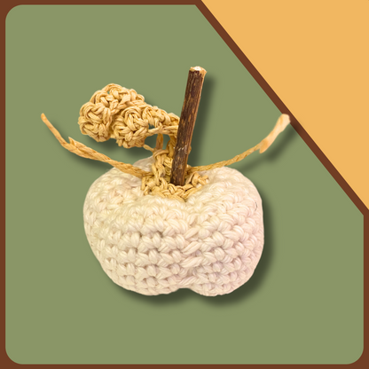 Hand-crocheted Silvervine & Catnip Pumpkin Toy