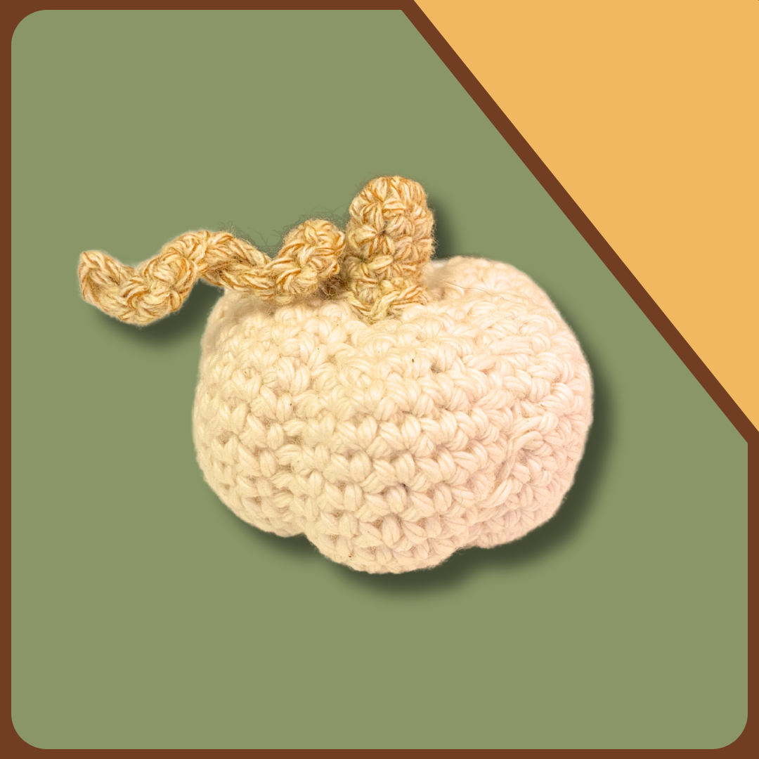 Hand-crocheted Catnip Pumpkin Toy