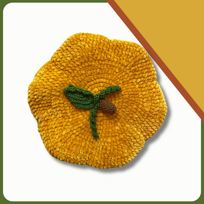 Hand-crocheted Human Pumpkin Beret