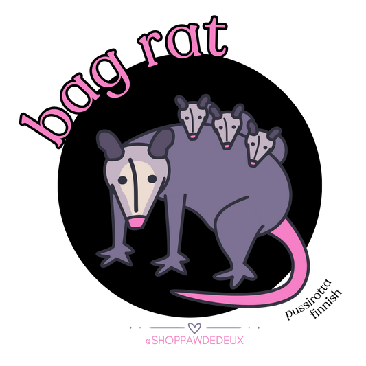 Opossum/Bag Rat Vinyl Sticker