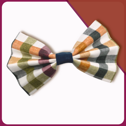 September Plaid Pet Bowtie