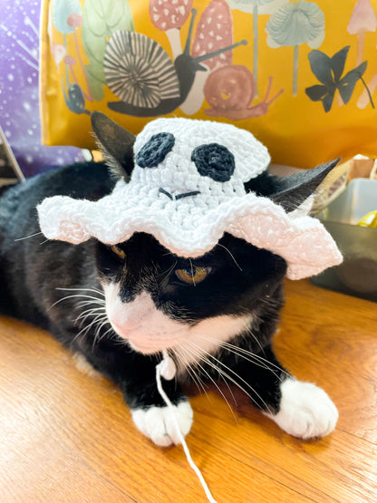 Hand-Crocheted Pet Ghost Hat