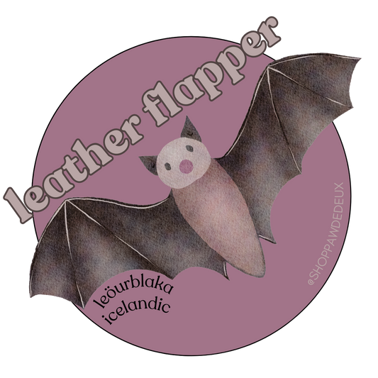Bat/Leather Flapper Vinyl Sticker