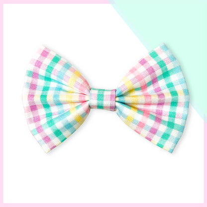 April Plaid Pet Bowtie