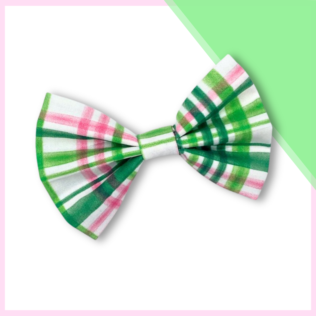 March Plaid Pet Bowtie