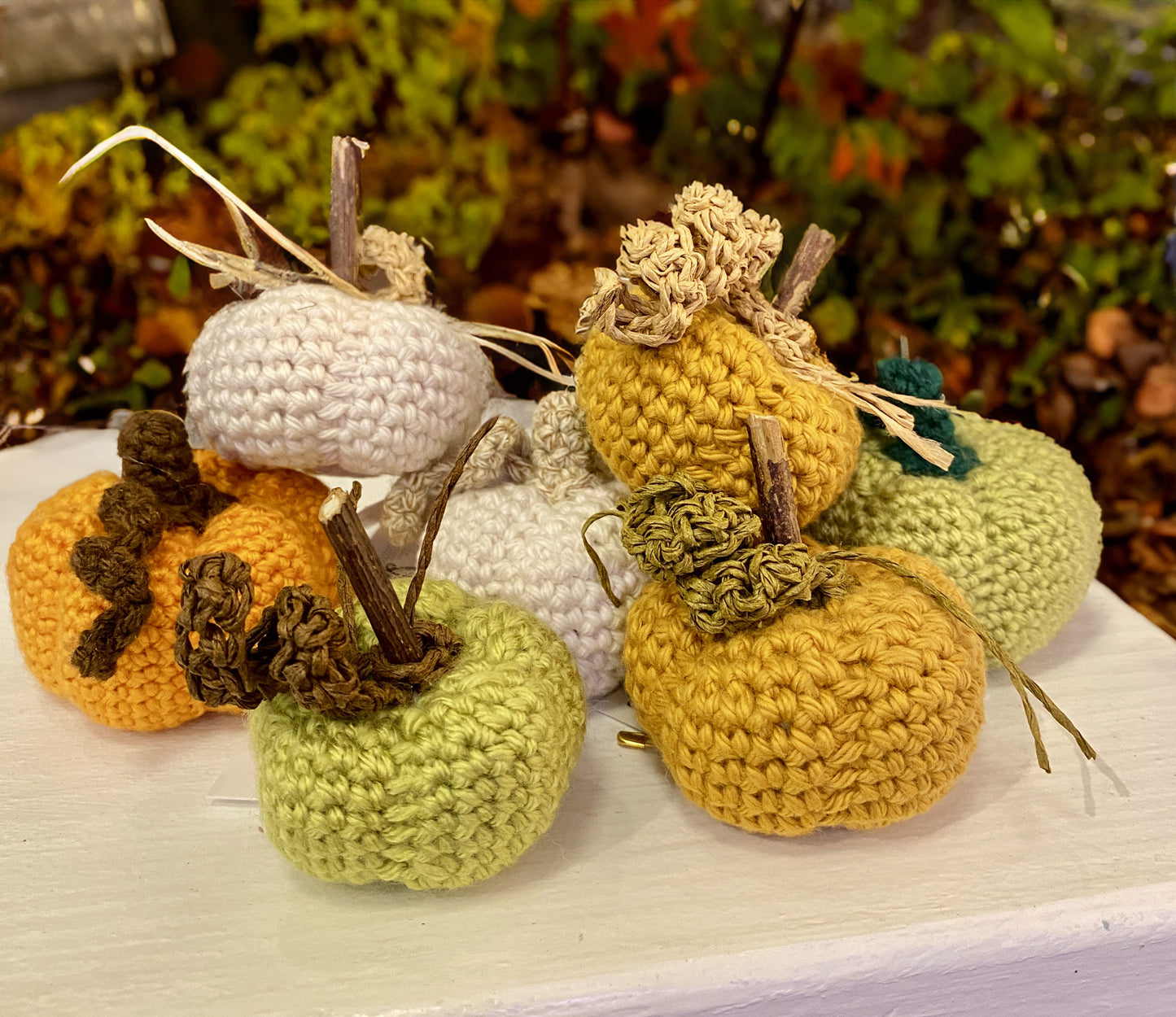 Hand-crocheted Catnip Pumpkin Toy