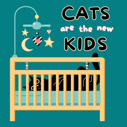 "Cats Are The New Kids" Vinyl Sticker