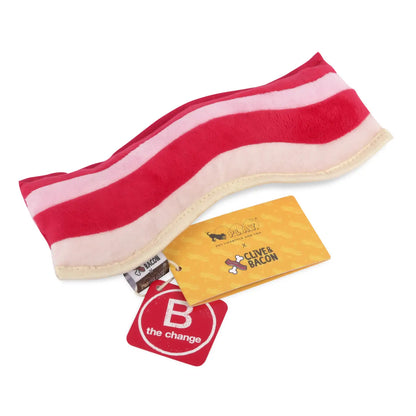 Bacon Plush Dog Toy
