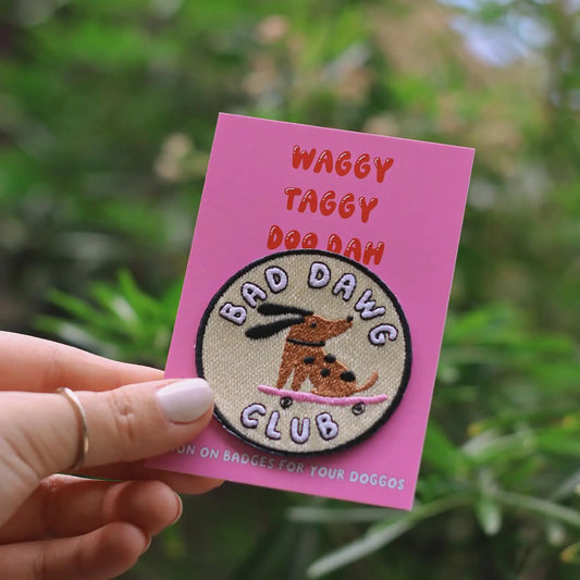 "Bad Dawg Club" Iron-On Merit Badge for Dogs