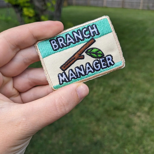 "Branch Manager" Merit Badge  Iron-On Patch for Dogs