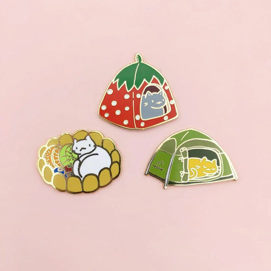 Favorite Cat Spots Enamel Pins