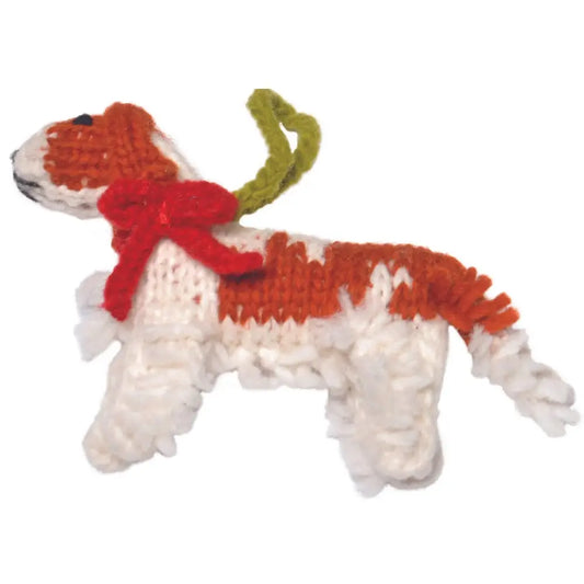 Hand-Knit Dog Ornament: Cavalier King Charles Spaniel