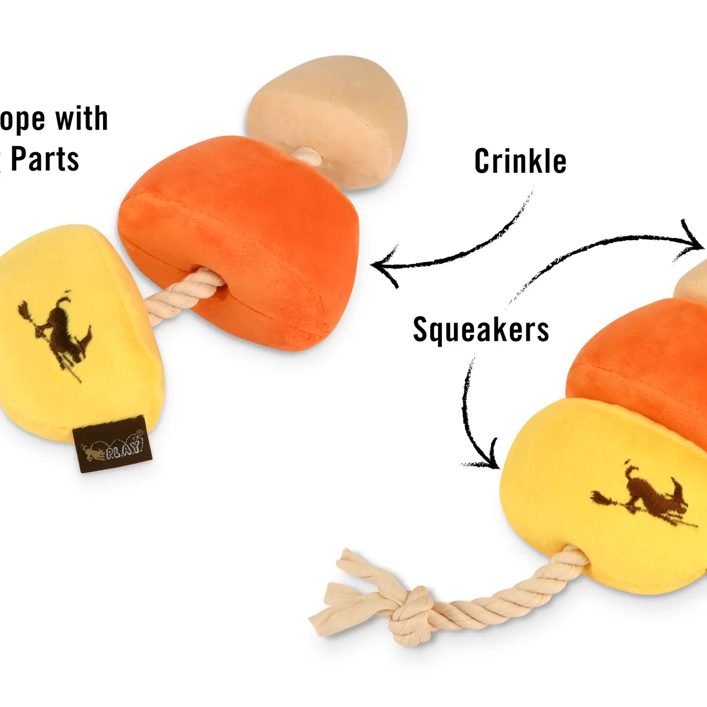 Candy Corn Plush Halloween Toy for Dogs