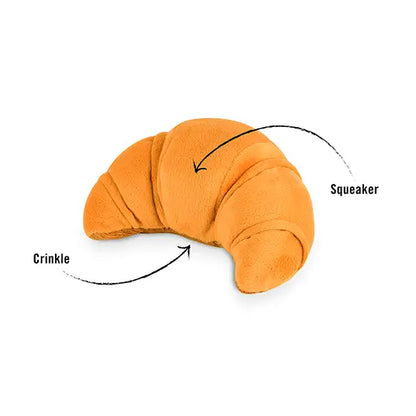 Croissant Plush Dog Toy